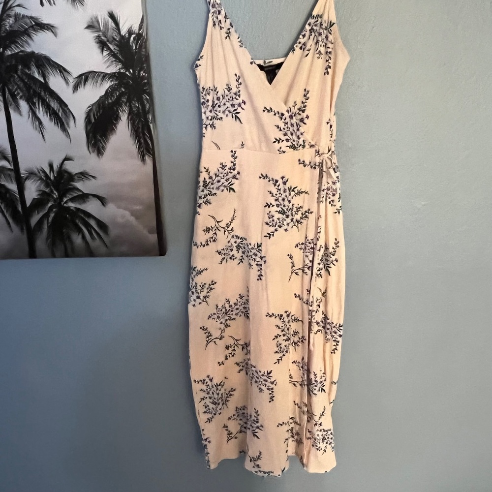 Peach Floral Summer Dress